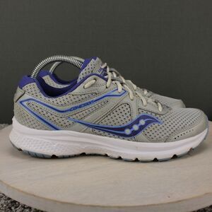 Saucony Running Shoes Athletic Womens 8.5 Gray Blue Mesh Sneakers